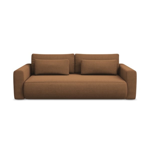 Terakotos spalvos sulankstoma/su sandėliavimo vieta sofa 238 cm Kapua – Makamii