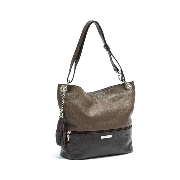 Ruda odinė rankinė Anna Luchini Tote-image-2