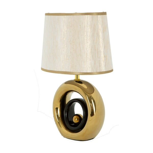 Balta stalinė lempa su aukso spalvos dizainu Mauro Ferretti Round