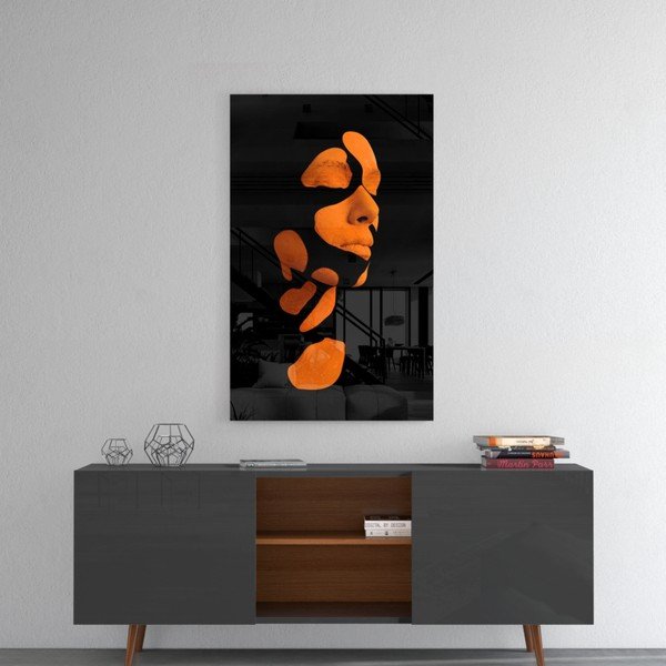 Paveikslas ant stiklo Insigne Fragmented Orange-image-1