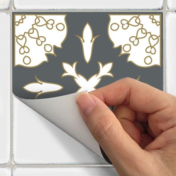 30 sieninių lipdukų rinkinys Ambiance Wall Decal Cement Tiles Antalya, 15 x 15 cm-image-3