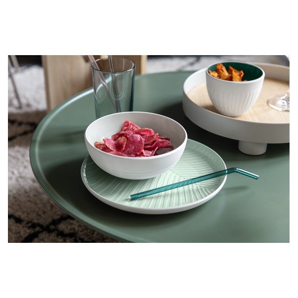 Žalios ir baltos spalvos porcelianinė desertinė lėkštė Villeroy & Boch It's my match, ø 24 cm-image-3