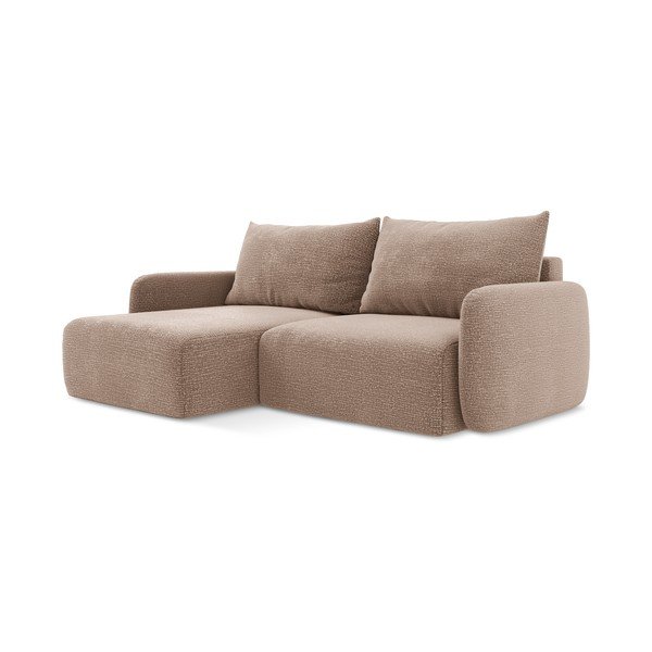 Šviesiai rudos spalvos sulankstoma/su sandėliavimo vieta kampinė sofa (su kairiuoju kampu) Kalena – Makamii-image-3