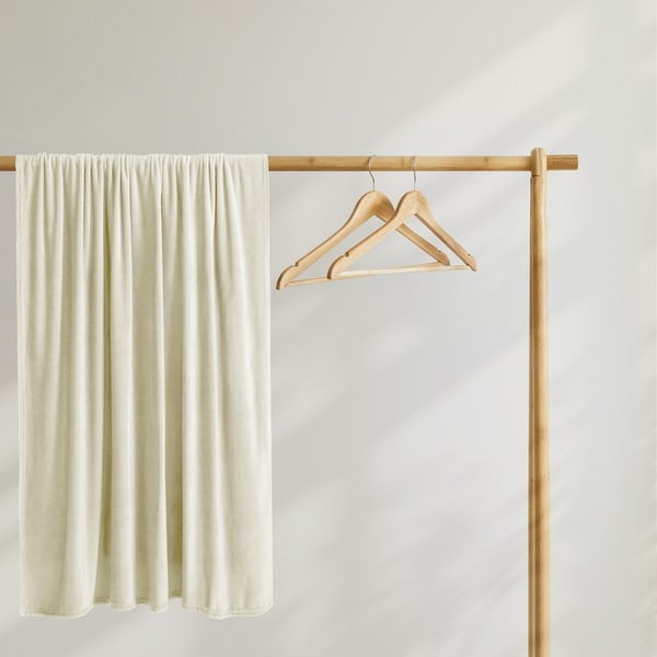 Kreminės spalvos mikropluošto antklodė DecoKing Mic, 160 x 210 cm-image-4