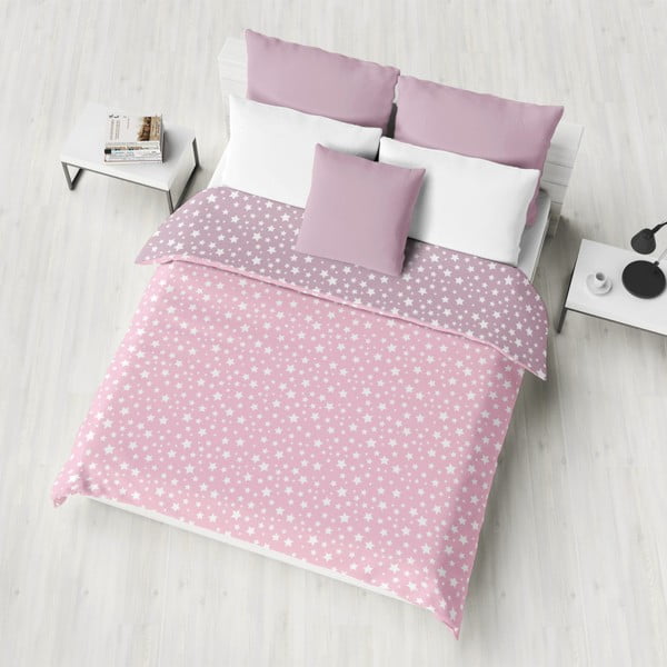 Rožinės ir violetinės spalvos lengvas dygsniuotas lovos užtiesalas "Cassie Puro", 200 x 220 cm