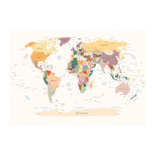 Didelio formato tapetai Bimago Pasaulio žemėlapis, 300 x 210 cm