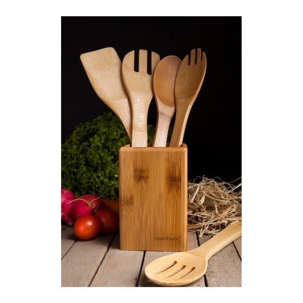 Bambukinis stovas virtuvės įrankiams Bambum Ravioli-image-1