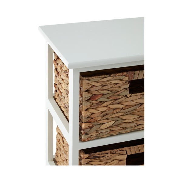 Iš paulovnijos masyvo vonios lentyna baltos spalvos/natūralios spalvos 41x70 cm Padstow – Premier Housewares-image-1