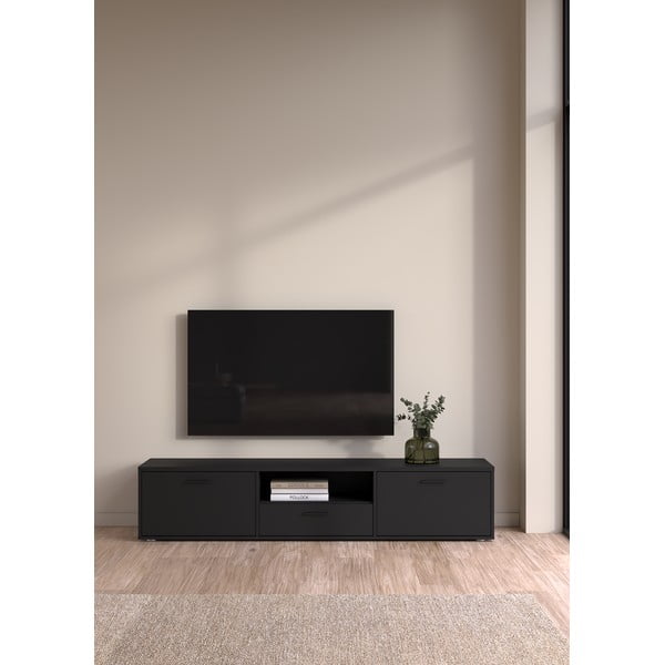 TV spintelė juodos spalvos 177x38 cm Media – Tvilum-image-1