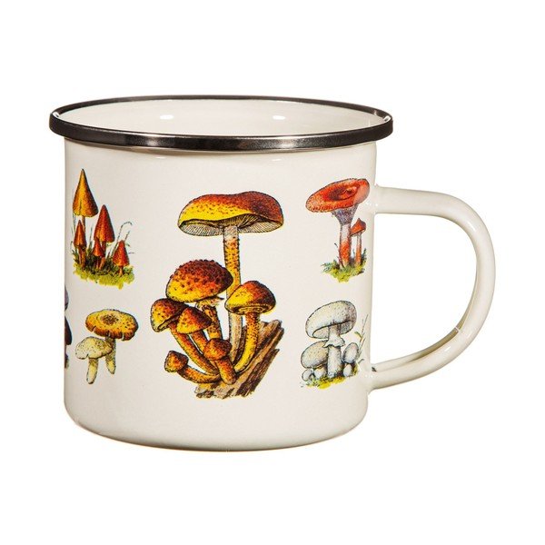 Kreminis emaliuotas kūdikio puodelis Vintage Mushroom - Sass & Belle