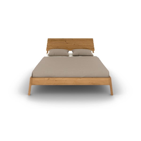 Dvigulė lova iš ąžuolo masyvo natūralios spalvos 180x200 cm Twig – The Beds-image-2