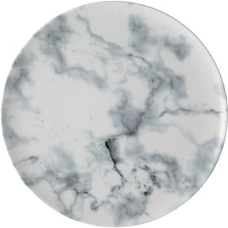 Baltai juoda porcelianinė desertinė lėkštė Villeroy & Boch Marmory, ø 21 cm