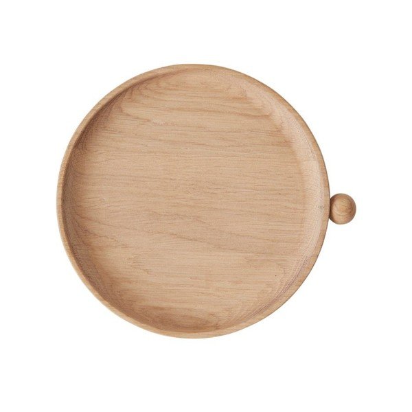 Iš medienos padėklas ø 20 cm Inka – OYOY Living Design