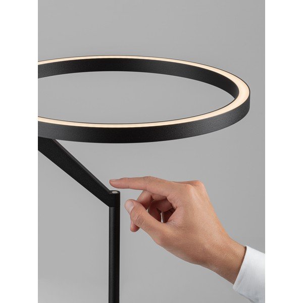 Matinės juodos spalvos iš aliuminio pastatomas šviestuvas LED su pritemdymo funkcija (aukštis 168 cm) Tilia – Nova Luce-image-2