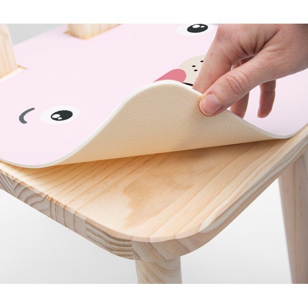 Vaikiška kėdutė iš pušies masyvo Little Nice Things Rose Bunny-image-3