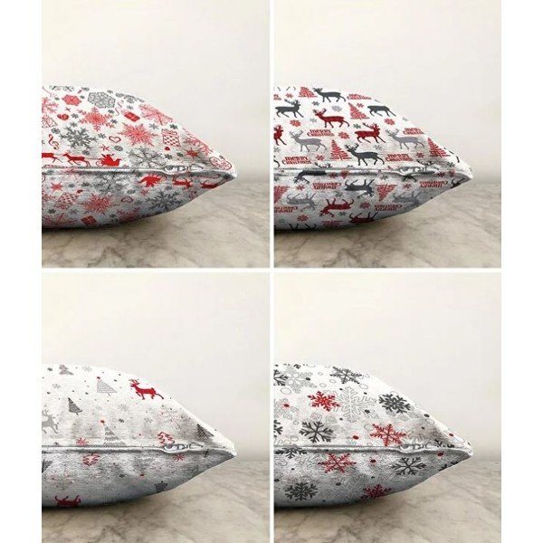 Dekoratyviniai pagalvių užvalkalai 4 vnt. su Kalėdų motyvu 43x43 cm Merry Christmas – Mila Home-image-1