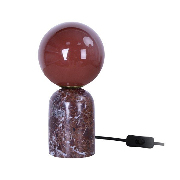 Bordo spalvos iš marmuro stalinis šviestuvas (aukštis 20 cm) Lazio Sphere – Leitmotiv