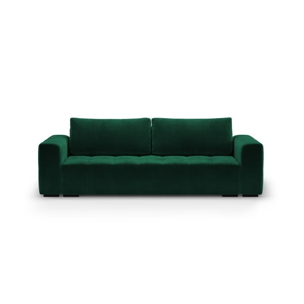 Žalia aksominė sofa-lova Milo Casa Luca