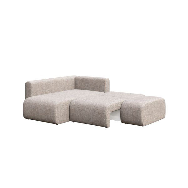 Sulankstoma/su sandėliavimo vieta kampinė sofa šviesiai pilkos spalvos (su kairiuoju kampu/su gultu) Lumine – Ghado-image-3