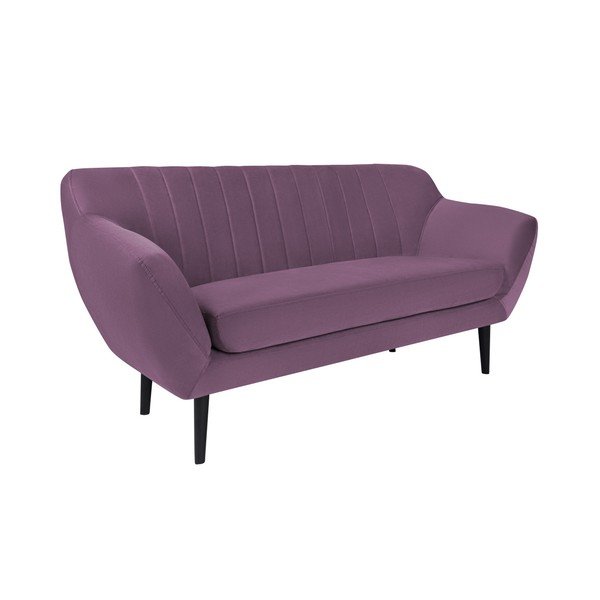 Violetinės spalvos sofa dviems Mazzini Sofas Toscane, juodos kojos-image-1