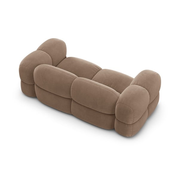 Rudos spalvos iš velveto sofa 210 cm Loretto – Cosmopolitan Design-image-4