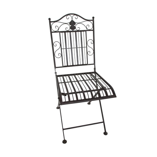 Iš metalo sodo valgomojo komplektas tamsiai rudos spalvos 2 žmonėms – Garden Pleasure-image-4