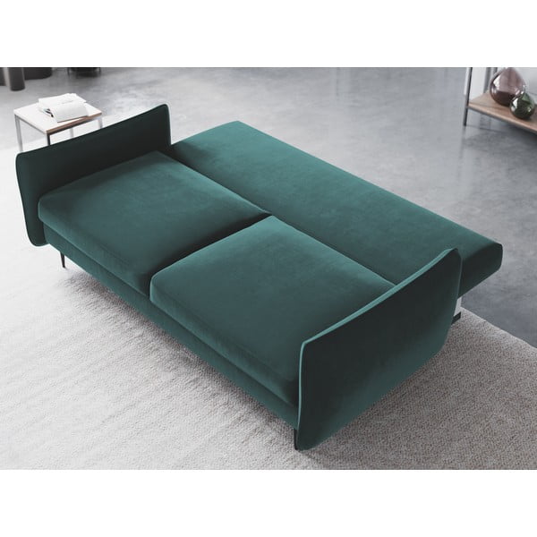 Smaragdo spalvos sofa-lova su patalynės dėže Cosmopolitan Design Vermont-image-3