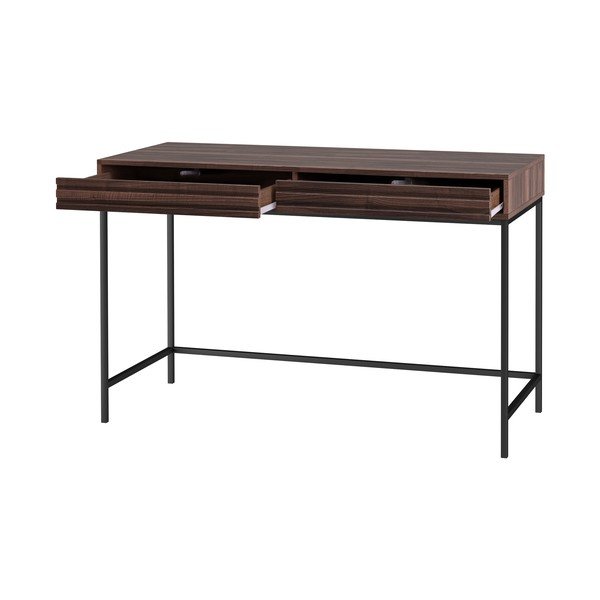 Rašomasis stalas su riešutmedžio dekoro stalviršiu 50x120 cm Celine – Støraa-image-3
