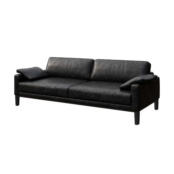 Juoda odinė sofa MESONICA Musso, 211 cm-image-2