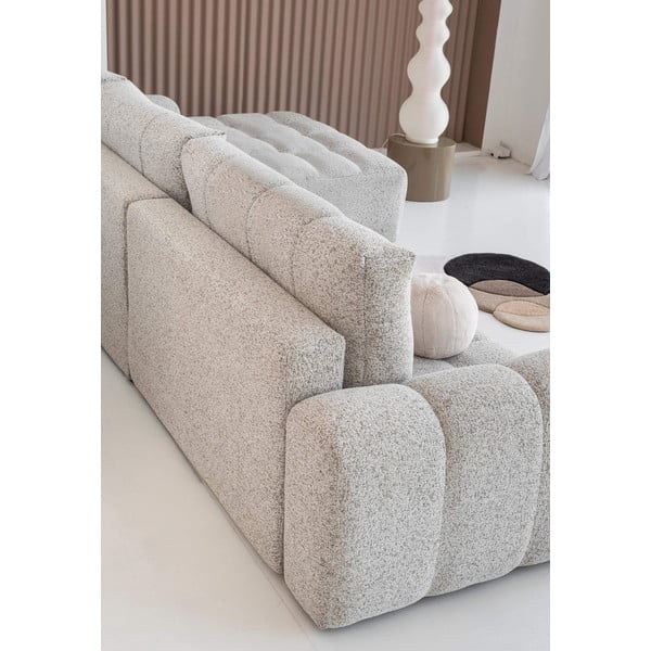 Smėlio spalvos sulankstoma/su sandėliavimo vieta modulinė kampinė sofa (su dešiniuoju kampu) Lulu – Miuform-image-4