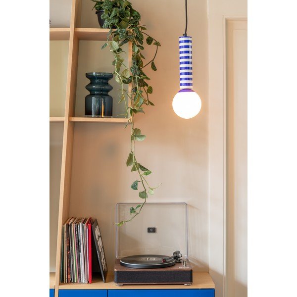 Mėlynos spalvos iš metalo kabantis šviestuvas ø 12 cm Rayado Retro – Leitmotiv-image-1