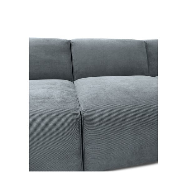 Iš kordinio velveto kampinė sofa pilkos spalvos (su dešiniuoju kampu) Sting – Scandic-image-1