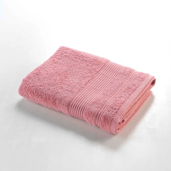 Iš frote audinio iš medvilnės vonios rankšluostis rožinės spalvos 70x130 cm Tendresse – douceur d'intérieur