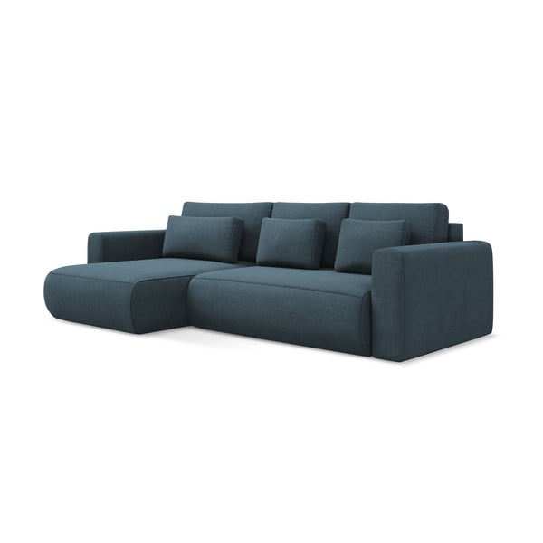 Mėlynos spalvos sulankstoma/su sandėliavimo vieta kampinė sofa (su kairiuoju kampu/su gultu) Kapua – Makamii-image-3