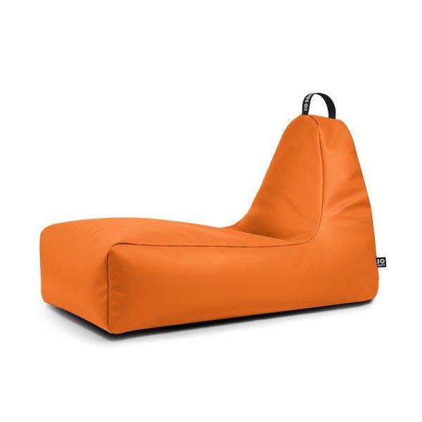 Oranžinės spalvos iš dirbtinės odos sėdmaišis Chill XXL – So Soft?