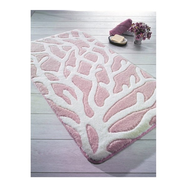 Rožinis vonios kilimėlis Confetti Bathmats Moss, 100 x 160 cm