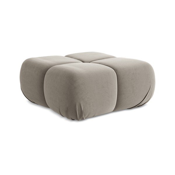 Smėlio spalvos iš velveto modulinė taburetė Lokua – Makamii-image-2