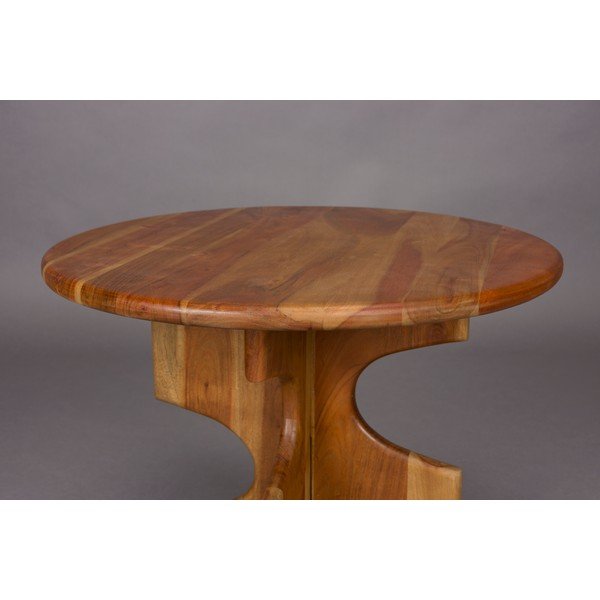 Iš akacijos masyvo apvalios formos šoninis stalas ø 60 cm Morgan – Dutchbone-image-3