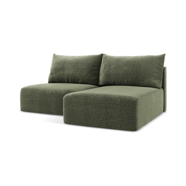 Žalios spalvos sulankstoma/su sandėliavimo vieta kampinė sofa (su dešiniuoju kampu) Kalena – Makamii-image-2