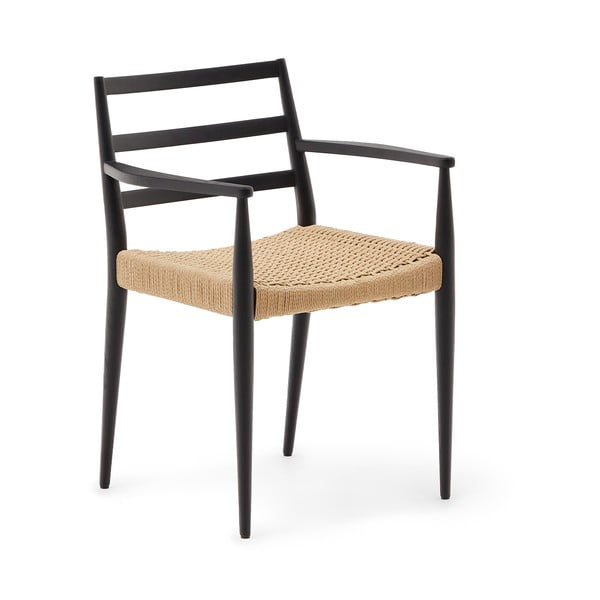 Iš ąžuolo masyvo valgomojo kėdės juodos spalvos/natūralios spalvos 2 vnt. Analy – Kave Home