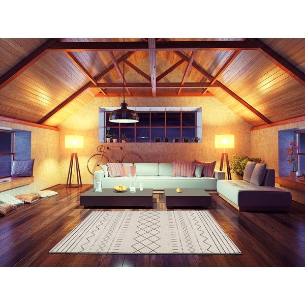 Smėlio spalvos kilimas Universal Akka Geo, 160 x 230 cm-image-1
