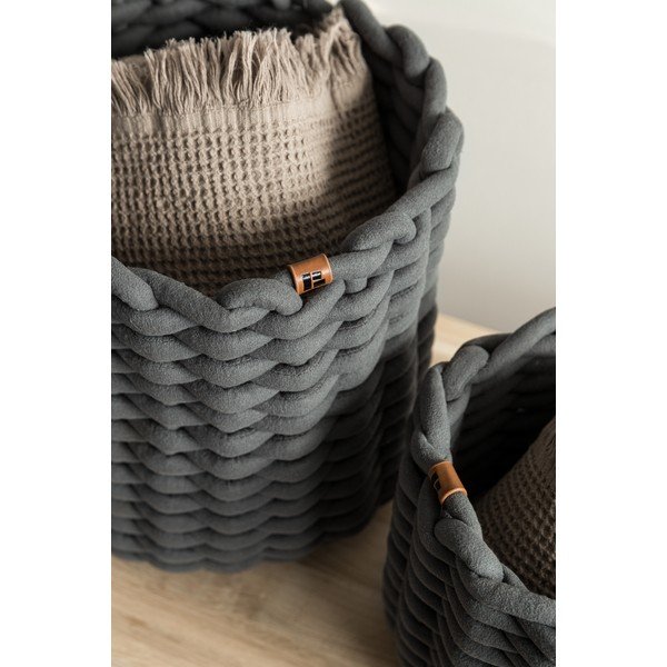 Iš tekstilės krepšys ø 25x25 cm Peach Skin Round M – Bigso-image-3