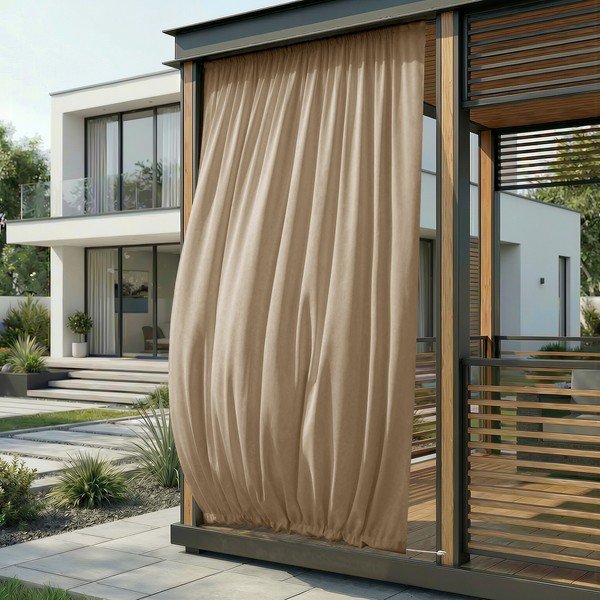 Smėlio spalvos pritemdymas (dalinis užtemimas)/lauko užuolaida Calisto – Filumi-image-2