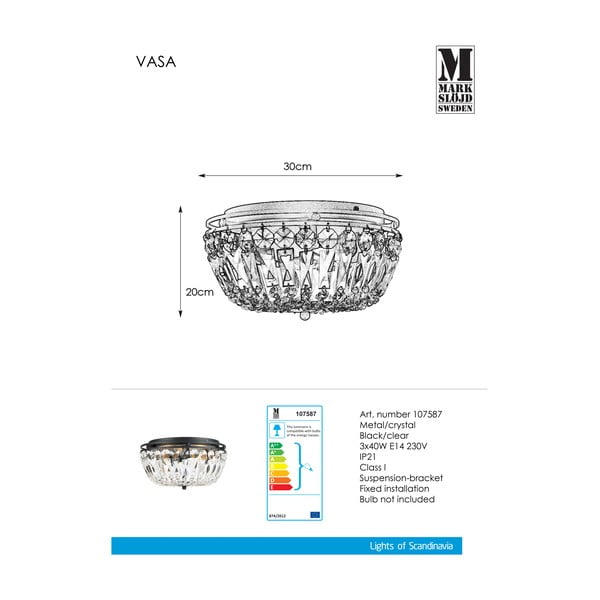 Lubinis šviestuvas "Markslöjd Vasa", ø 30 cm-image-2