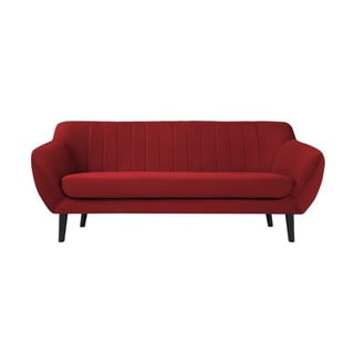 Raudonos spalvos aksominė sofa Mazzini Sofas Toscane, 188 cm