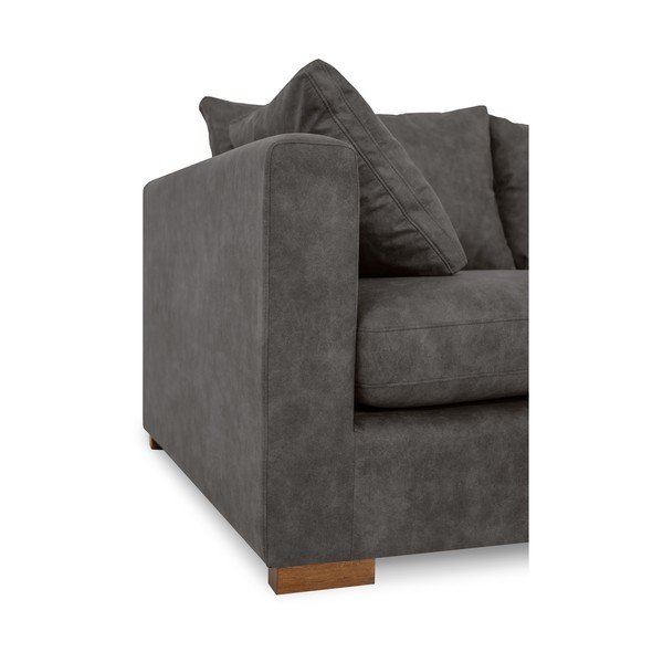 Iš dirbtinės odos sofa antracito spalvos 175 cm Hamburg – Scandic-image-4