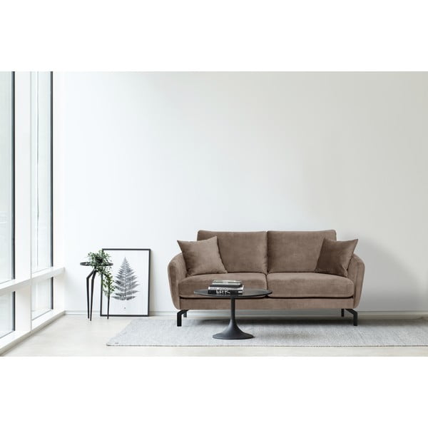 Rudai pilka sofa su aksominiu užvalkalu Scandic Magic, 190 cm pločio-image-1