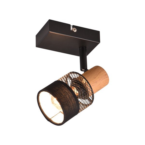 Sieninė lempa juodos spalvos/natūralios spalvos ø 7 cm Nandini – Trio-image-3