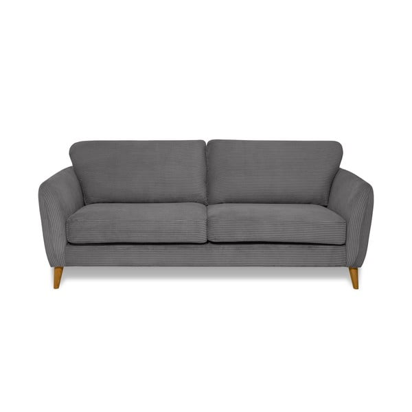 Iš kordinio velveto sofa tamsiai pilkos spalvos 206 cm Paris – Scandic