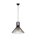Juodos spalvos kabantis šviestuvas ø 38 cm su metaliniu gaubtu Fellini – Opviq lights